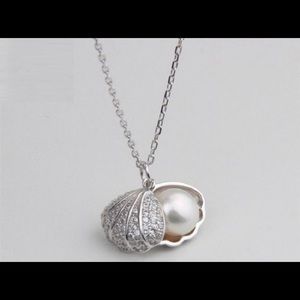 NWT - Pearl in shell necklace